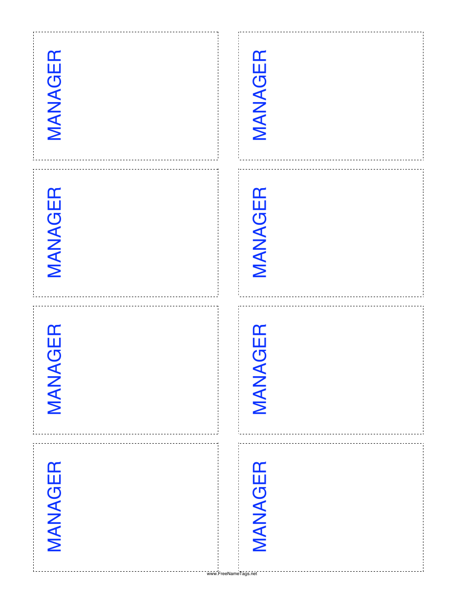 Manager Name Template Download Printable Pdf Templateroller
