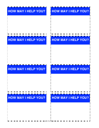 Document preview: Blank Blue Customer Service Badge Template