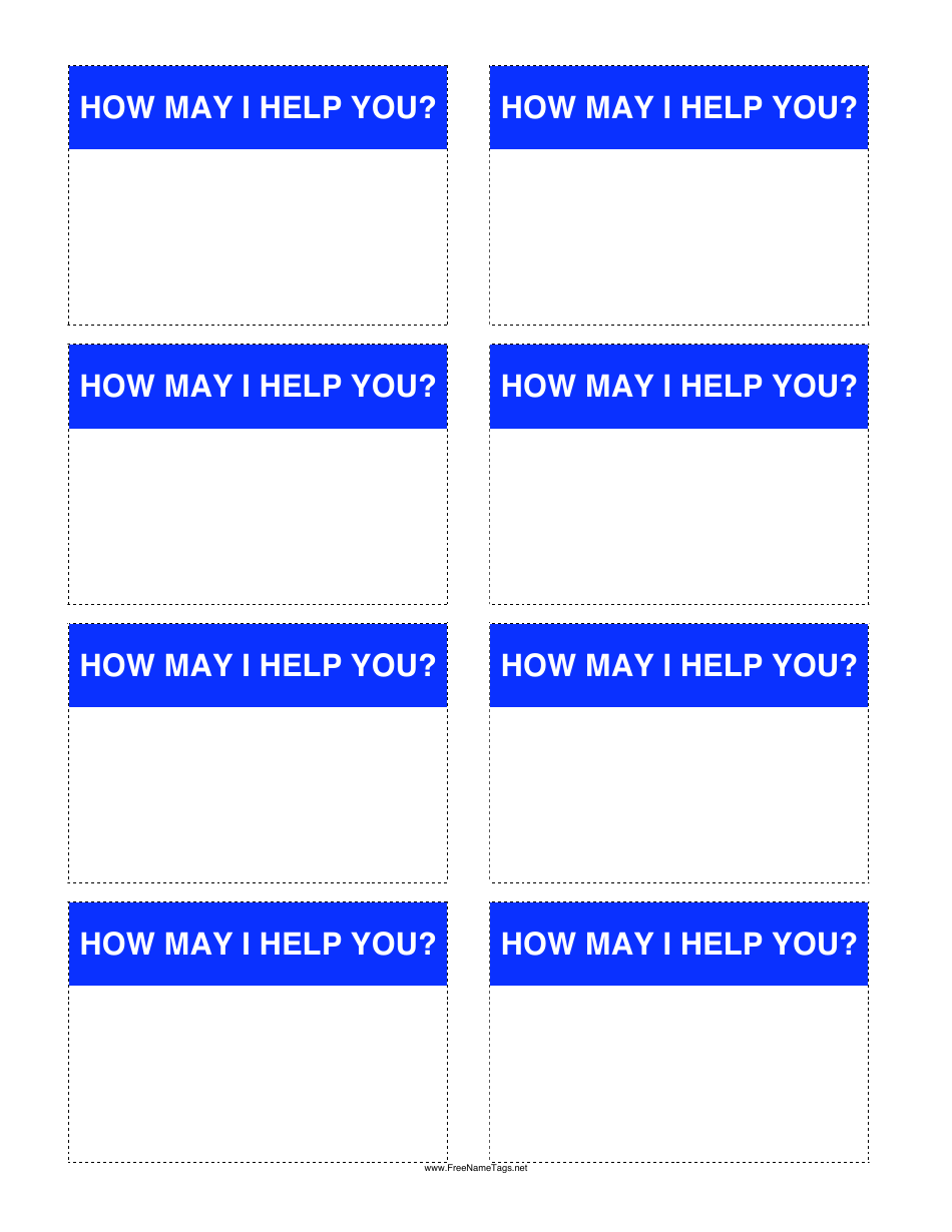 Blank Blue Customer Service Badge Template Download Printable PDF ...