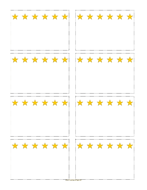 Star Name Tag Template