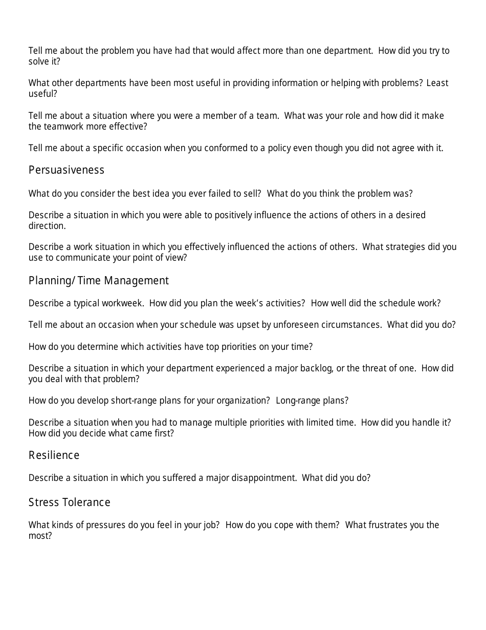 Sample Interview Questions - Unc, Page 7