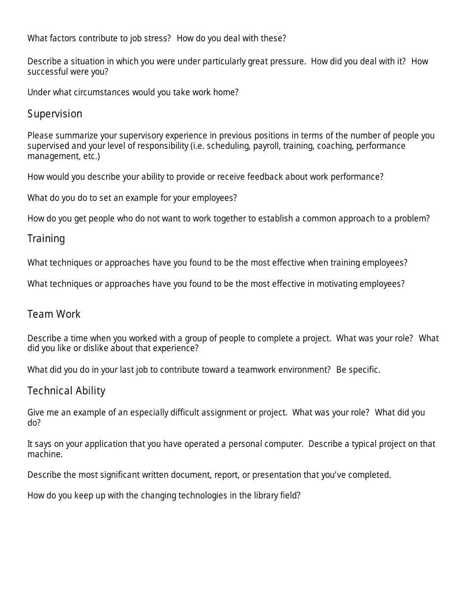 Sample Interview Questions - Unc, Page 8