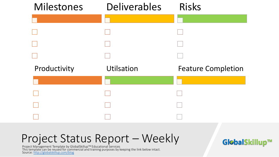 Weekly Project Status Report Template - Globalskillup, Page 1