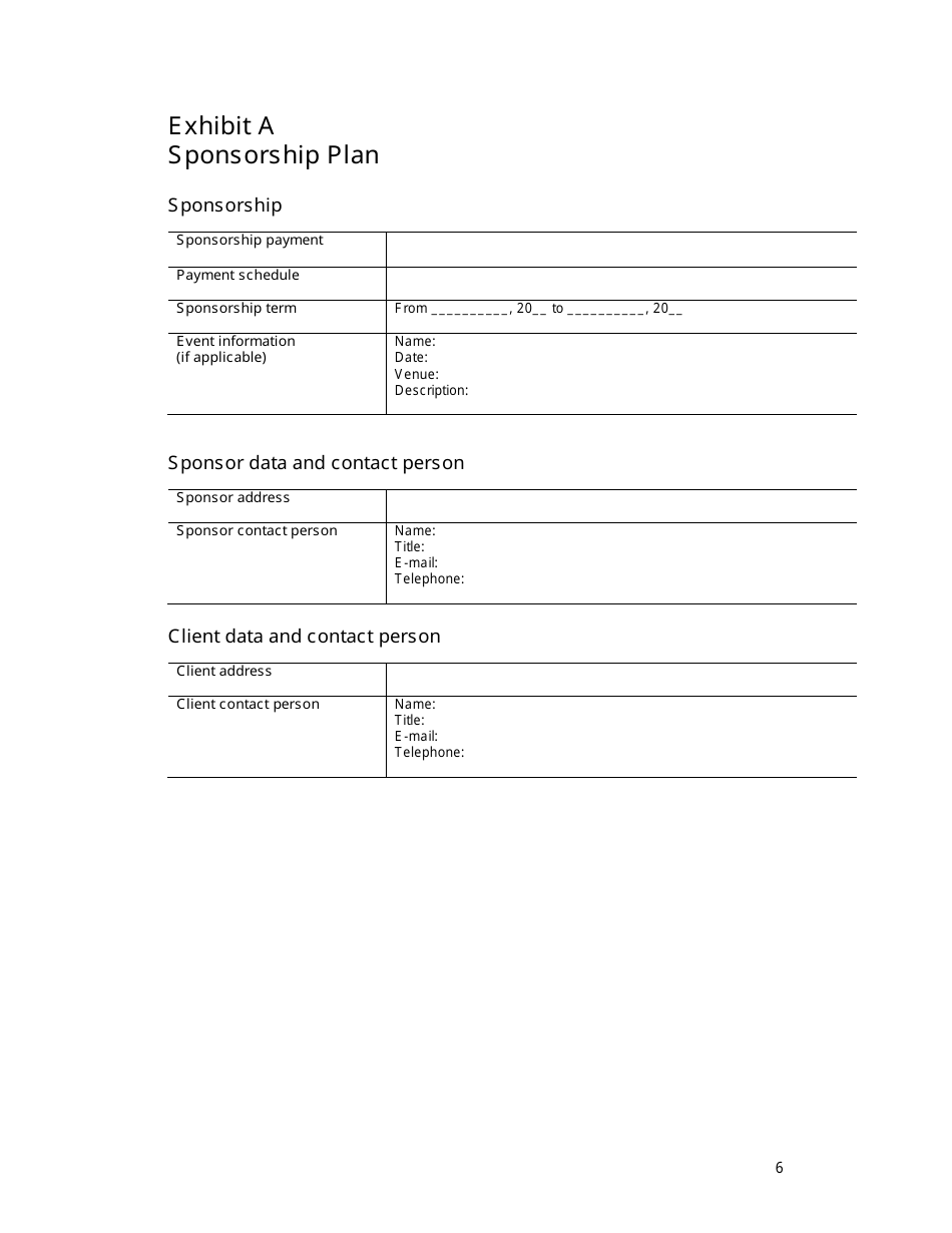 Corporate Sponsorship Agreement Template - Sls - California, Page 6