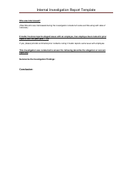 Internal Investigation Report Template, Page 2