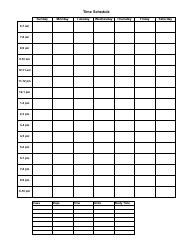 Time Management Schedule Template, Page 2
