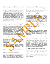 Self-storage Space Rental Agreement - Sample, Page 4