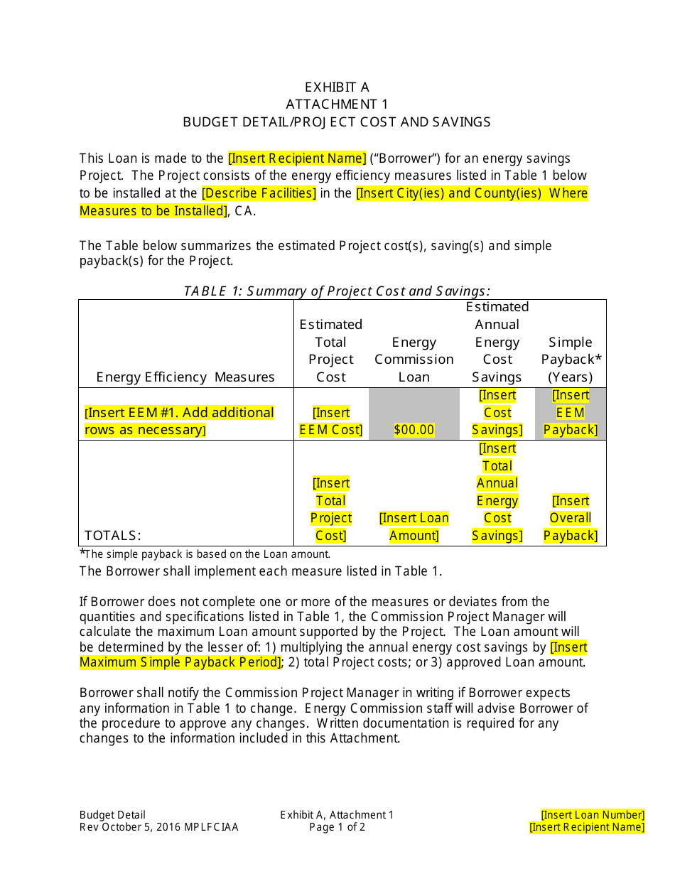 Form CEC-142 Loan Agreement - California, Page 12