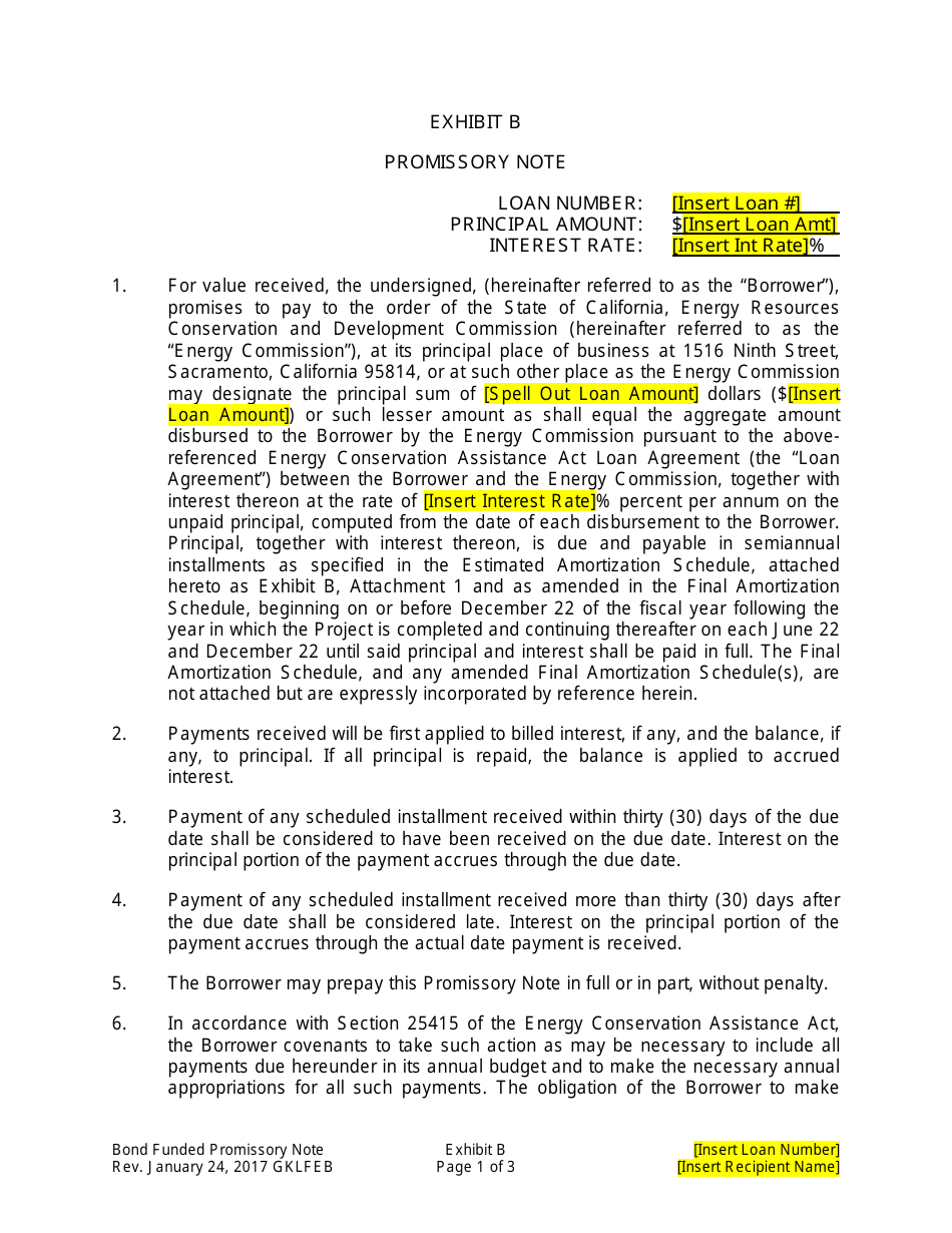 Form CEC-142 Loan Agreement - California, Page 14