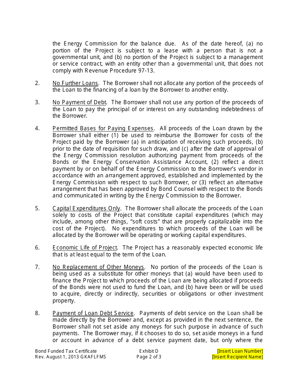Form CEC-142 Loan Agreement - California, Page 20