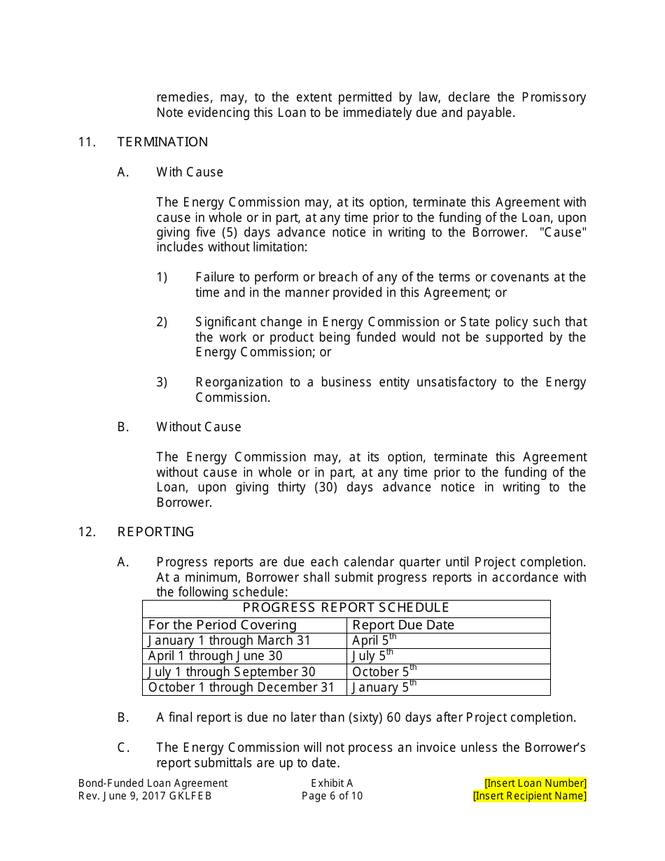 Form CEC-142 Loan Agreement - California, Page 7