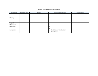 Document preview: Draw Schedule Template - Pace Project