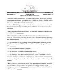 Document preview: Pain Management Agreement Template - Pacific Pain Physicians