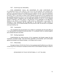 LLC Agreement Form - Delaware, Page 18