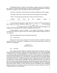 LLC Agreement Form - Delaware, Page 5