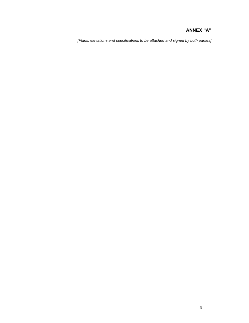 Building Agreement Template - Lines, Page 5