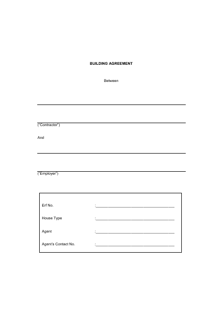 Building Agreement Template - Tables Download Pdf