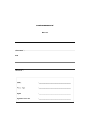 Building Agreement Template - Tables