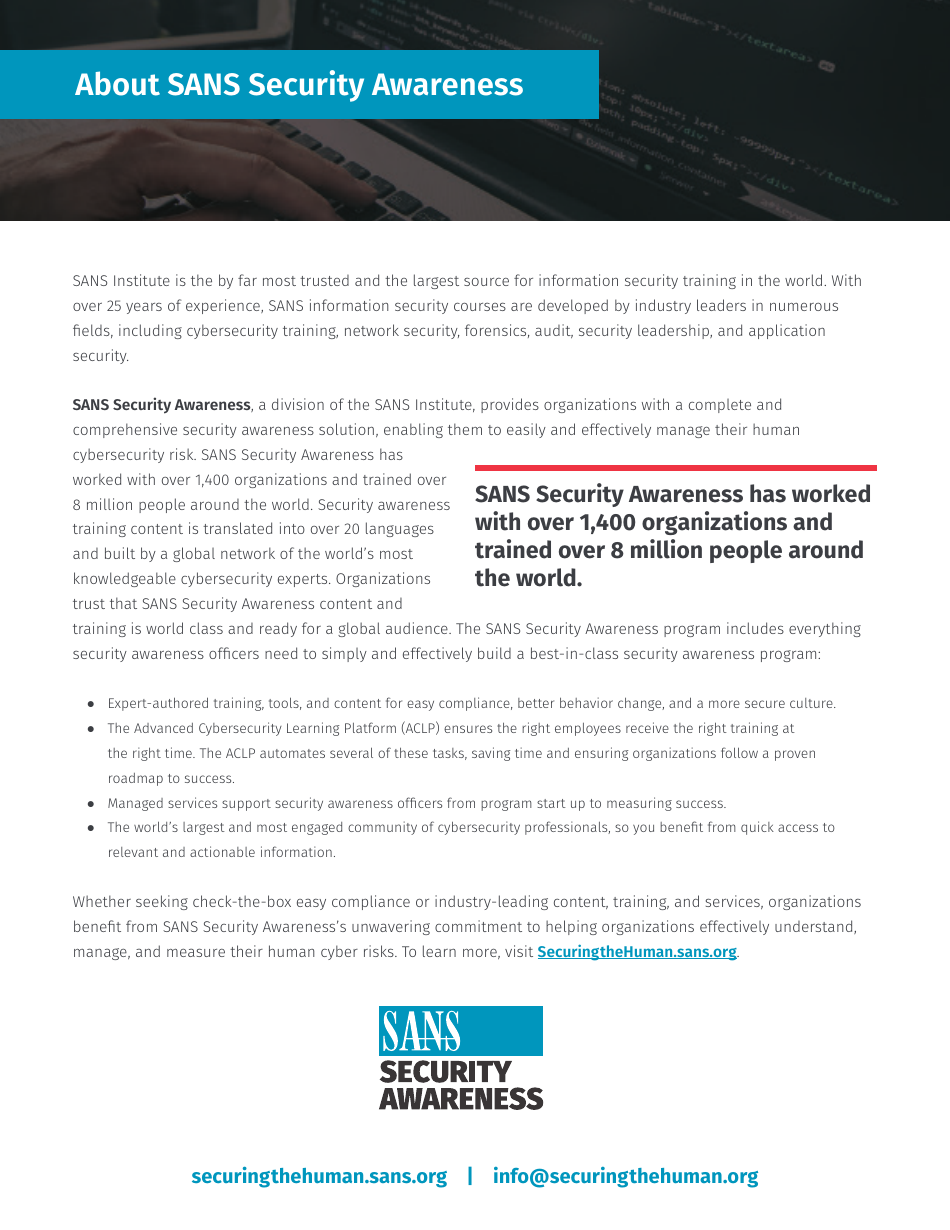 Security Awareness Report - Sans, Page 27
