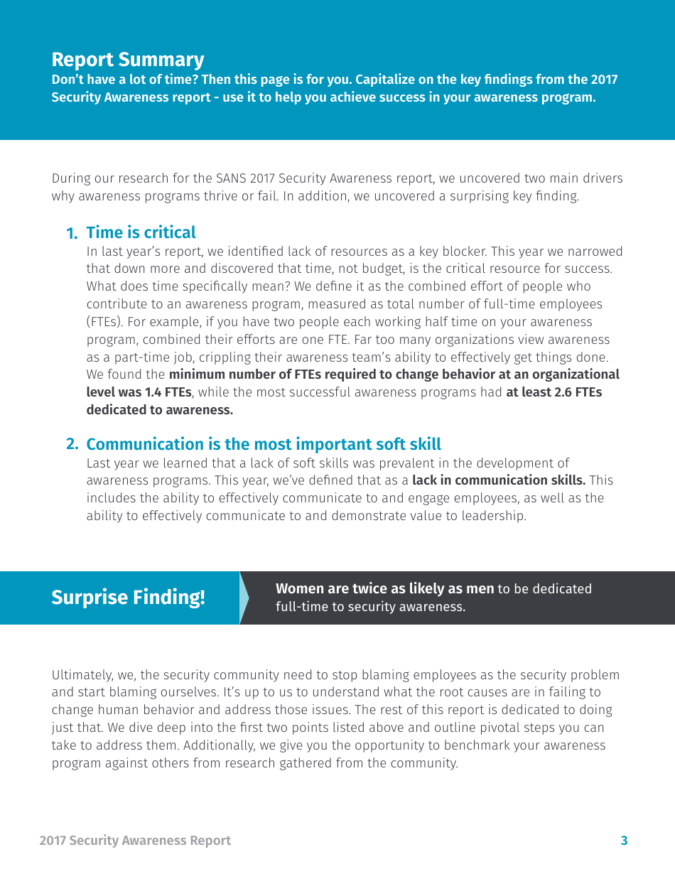 Security Awareness Report - Sans, Page 3