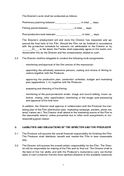 Film Director Agreement (Fiction Film) Template, Page 2