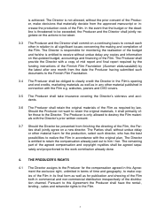 Film Director Agreement (Fiction Film) Template, Page 3