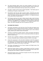 Film Director Agreement (Fiction Film) Template, Page 4
