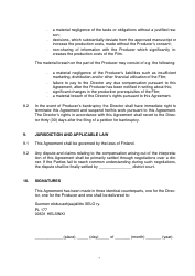 Film Director Agreement (Fiction Film) Template, Page 7