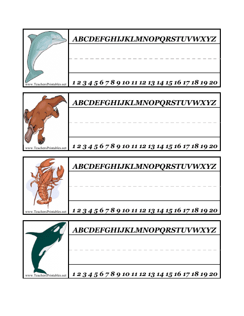 Aquatic Life Desk Name Template Download Printable Pdf Templateroller