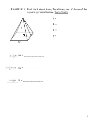 Staar Surface Area and Volume of Pyramids Worksheet - Texas, Page 2