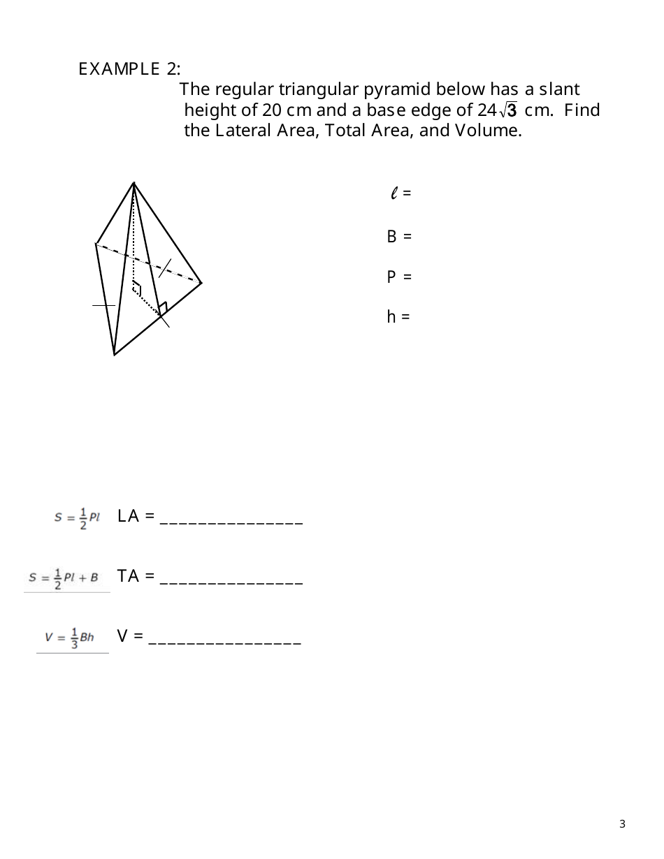 Staar Surface Area and Volume of Pyramids Worksheet - Texas, Page 3
