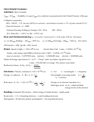 Advanced Chemistry Formulas Cheat Sheet, Page 2