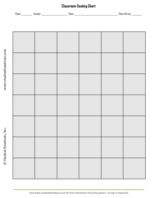 &quot;Classroom Seating Chart Template&quot; Download Pdf