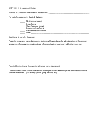 Common Formative Assessment Planning Template, Page 2