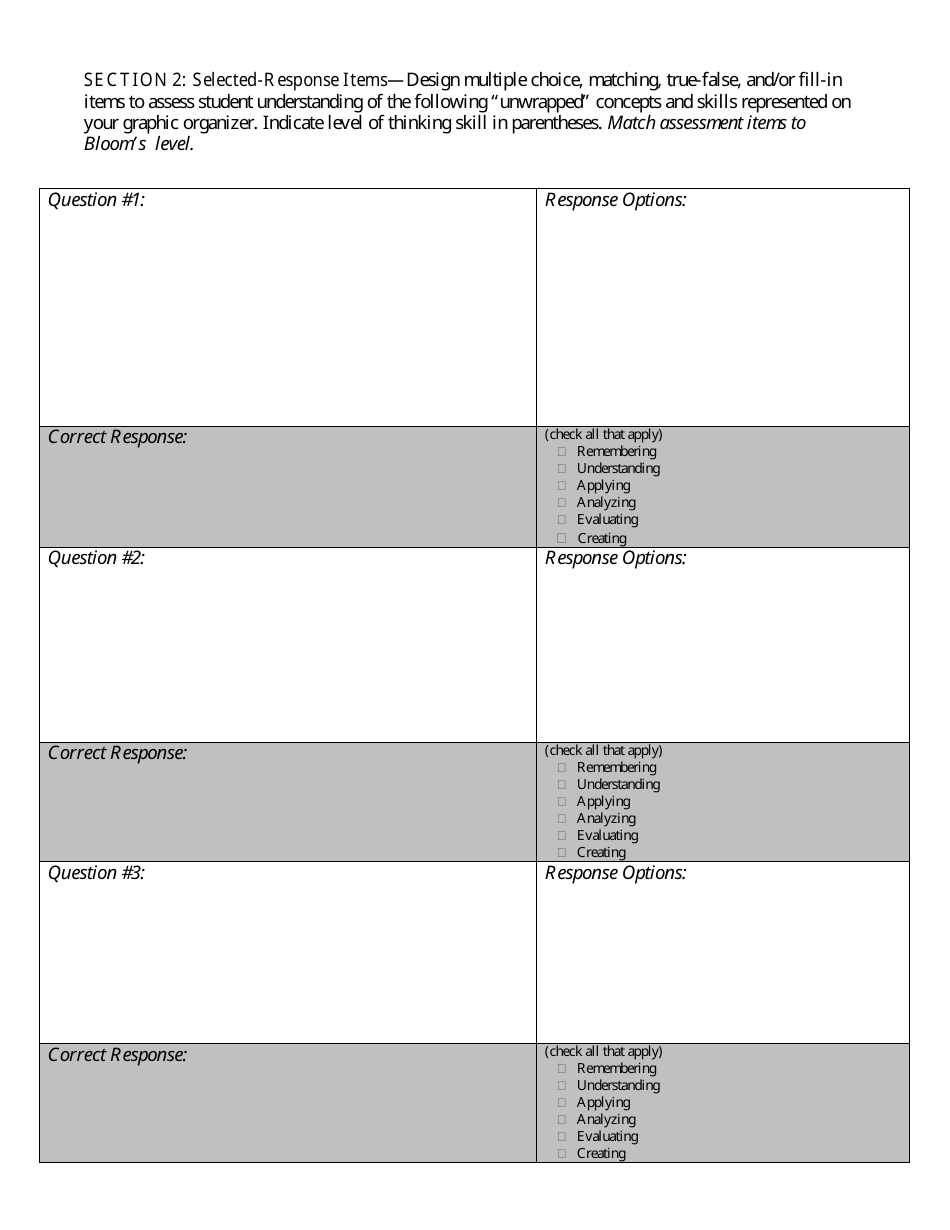 Common Formative Assessment Planning Template Download Printable PDF ...