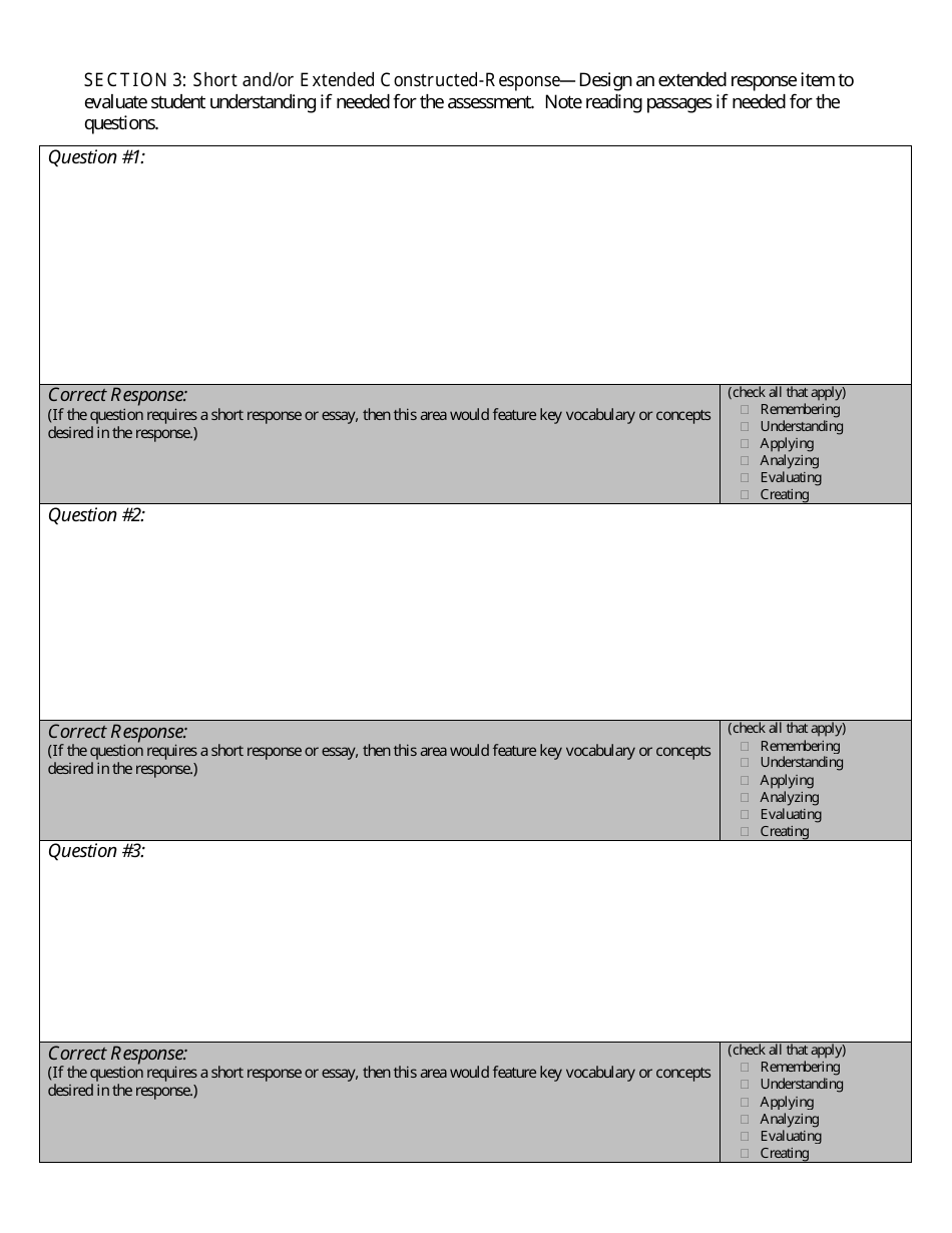 Common Formative Assessment Planning Template, Page 5