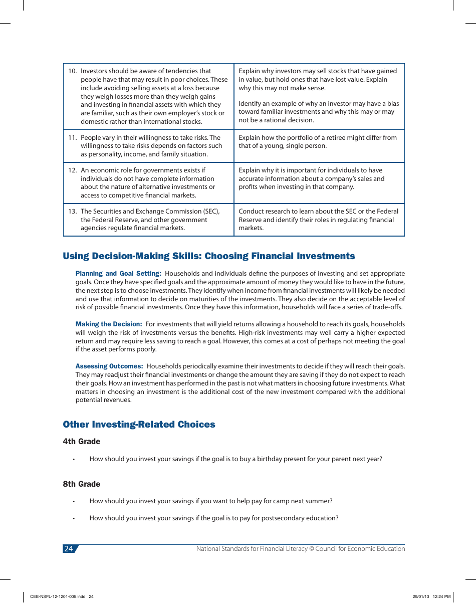 National Standards for Financial Literacy - Council for Economic Education, Page 35