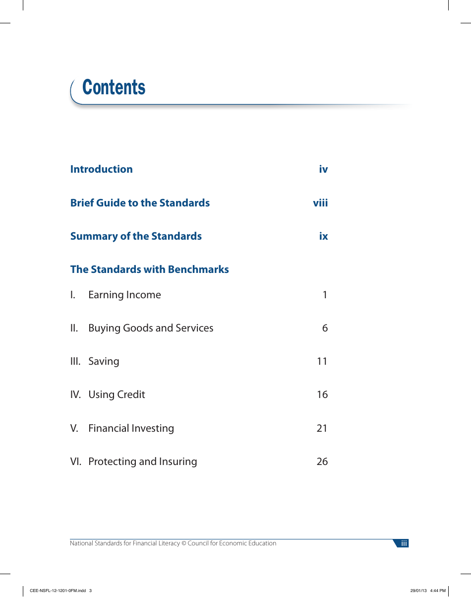 National Standards for Financial Literacy - Council for Economic Education, Page 4