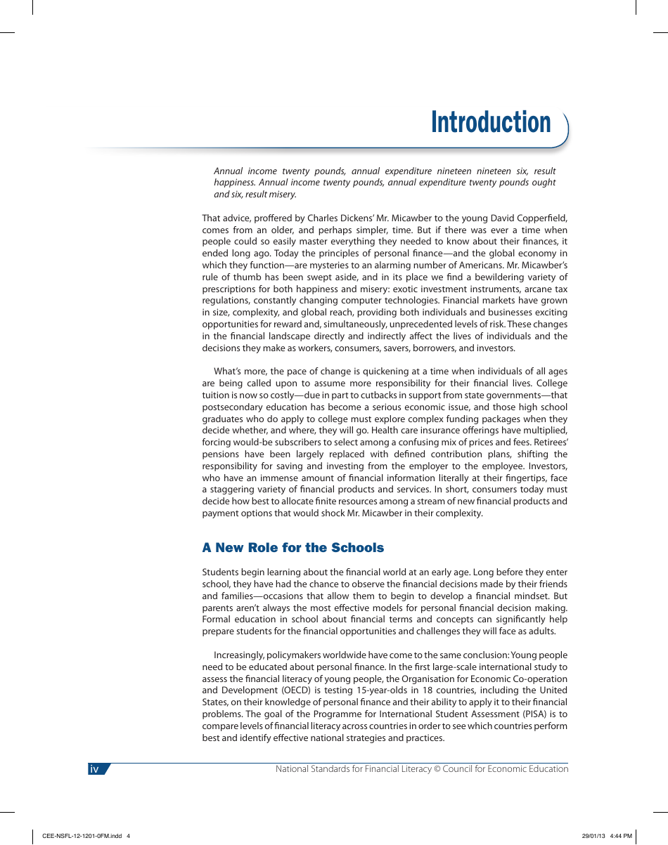 National Standards for Financial Literacy - Council for Economic Education, Page 5