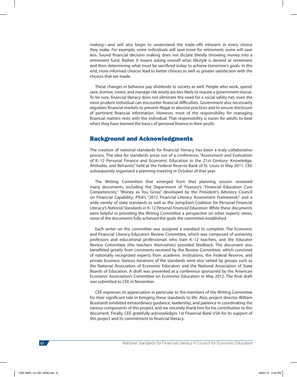 National Standards for Financial Literacy - Council for Economic Education, Page 7