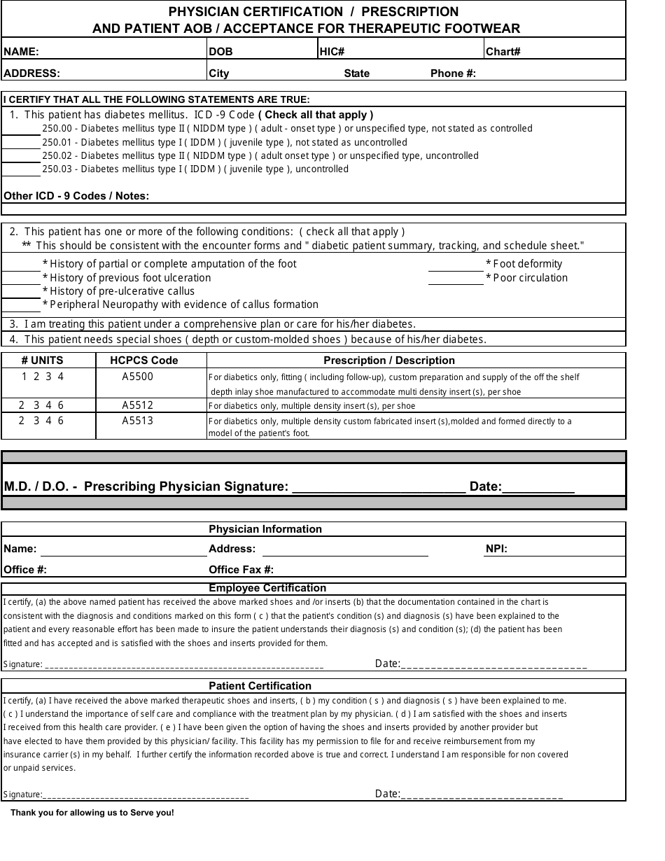 Physician Certification / Prescription Form - Blue Ridge Pharmacy, Page 1