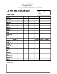 Document preview: Client Tracking Sheet Template - Le Nu Spa