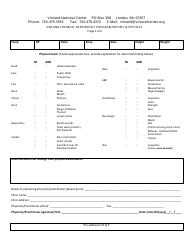 Physical Examination and Medical History Form - Vinland National Center, Page 2