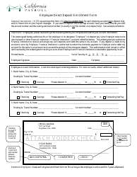 Document preview: Employee Direct Deposit Enrollment Form - Califonia Payroll - California