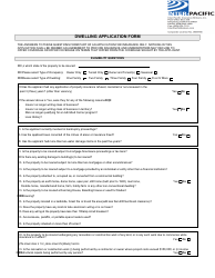 Document preview: Dwelling Application Form - Inter-Pacific Insurance Brokers