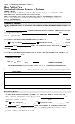 Form 4-G Minor Political Party Nominating Petition - General Election - Ohio