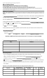 Form 4-E Minor Political Party Nominating Petition and Statement of Candidacy for State Office (Other Than Governor/Lieutenant Governor and Supreme Court) - Ohio