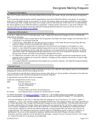 Form 22-0049 Designate Mailing Request - City of Toronto, Ontario, Canada, Page 2