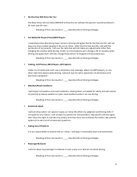 Parent-Teen Driving Agreement Template - I Drive Safely, Page 4