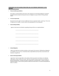 Parent-Teen Driving Agreement Template - I Drive Safely, Page 6